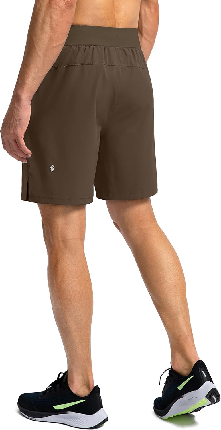 Men's Running Shorts with Zipper Pockets Quick Dry Workout Athletic Shorts - Picture 110 of 112