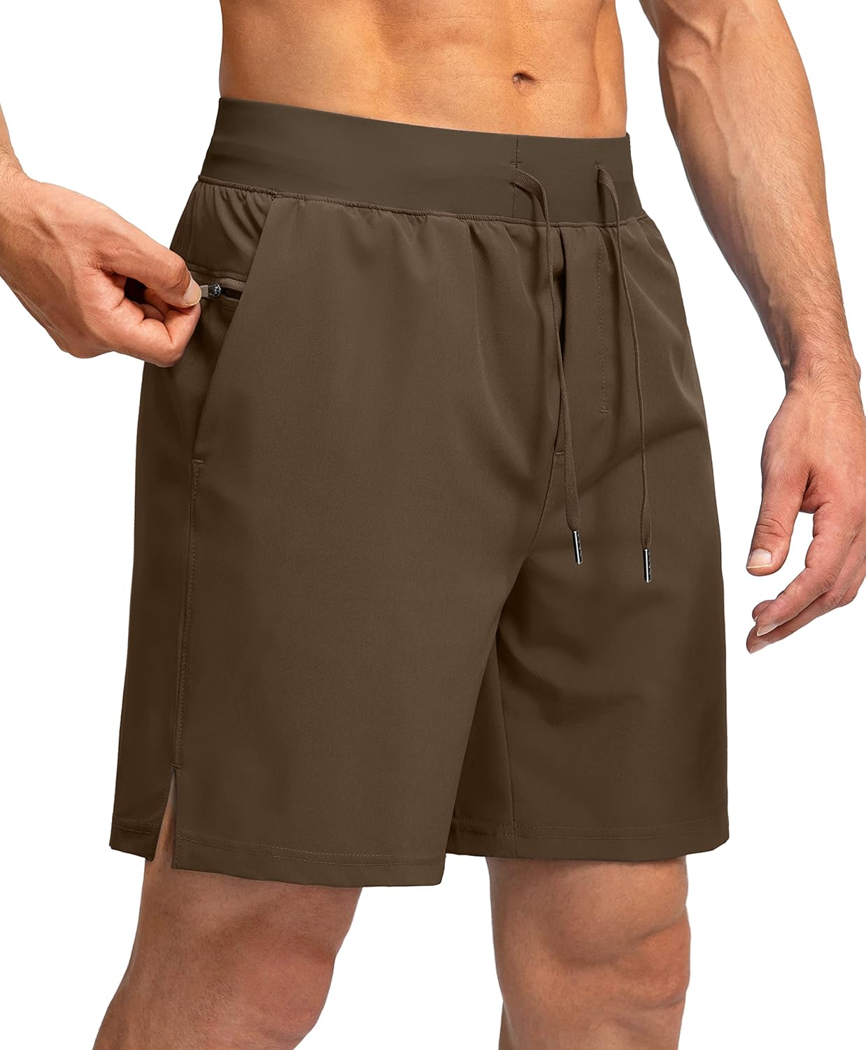 Men's Running Shorts with Zipper Pockets Quick Dry Workout Athletic Shorts - Picture 112 of 112