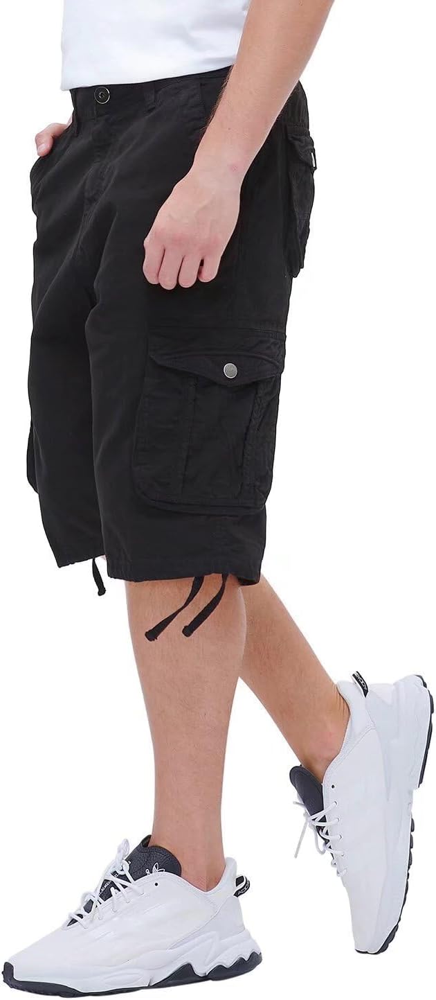 Men's Long Cargo Shorts Casual Below Knee Capri Shorts Relaxed Fit with Pockets - Picture 39 of 150