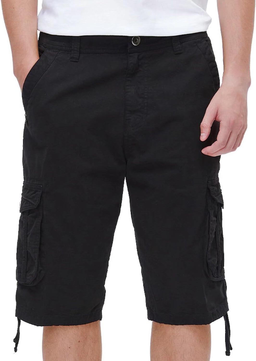 Men's Long Cargo Shorts Casual Below Knee Capri Shorts Relaxed Fit with Pockets - Picture 43 of 150
