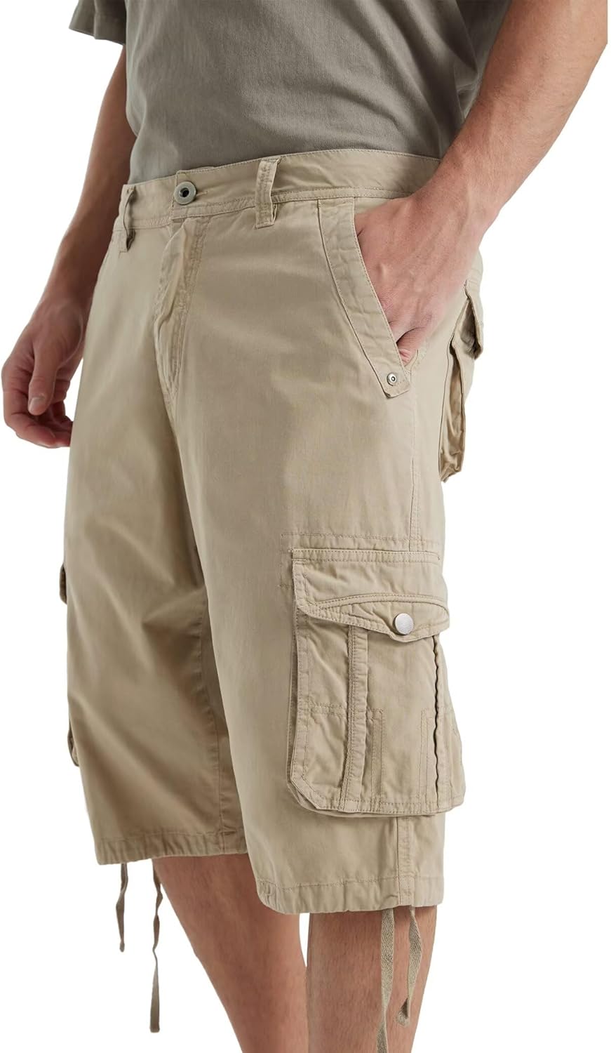 Men's Long Cargo Shorts Casual Below Knee Capri Shorts Relaxed Fit with Pockets - Picture 81 of 150