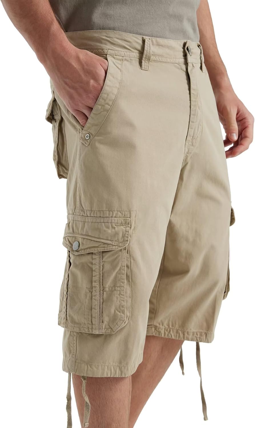 Men's Long Cargo Shorts Casual Below Knee Capri Shorts Relaxed Fit with Pockets - Picture 82 of 150
