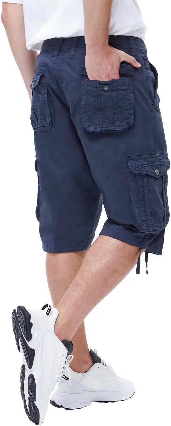 Men's Long Cargo Shorts Casual Below Knee Capri Shorts Relaxed Fit with Pockets - Picture 122 of 150