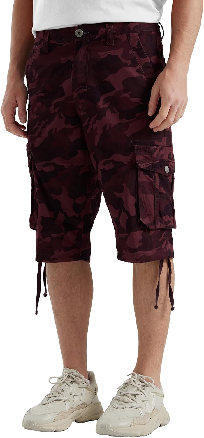 Men's Long Cargo Shorts Casual Below Knee Capri Shorts Relaxed Fit with Pockets - Picture 133 of 150