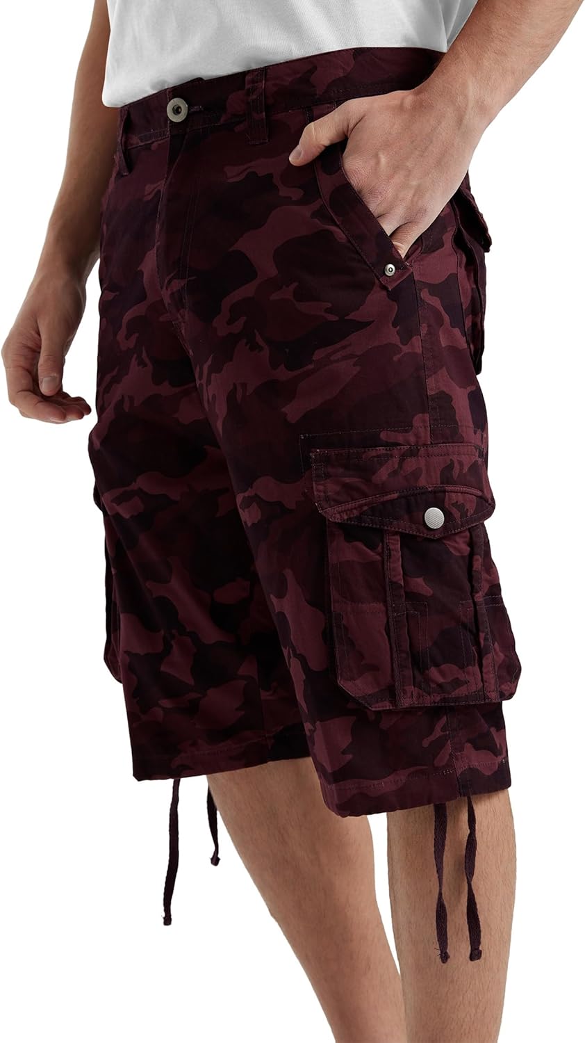 Men's Long Cargo Shorts Casual Below Knee Capri Shorts Relaxed Fit with Pockets - Picture 135 of 150