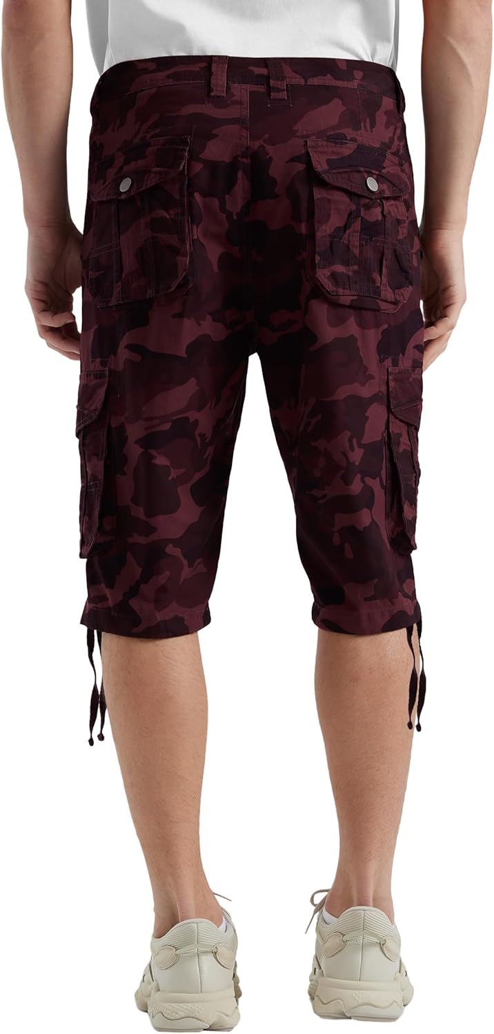 Men's Long Cargo Shorts Casual Below Knee Capri Shorts Relaxed Fit with Pockets - Picture 136 of 150