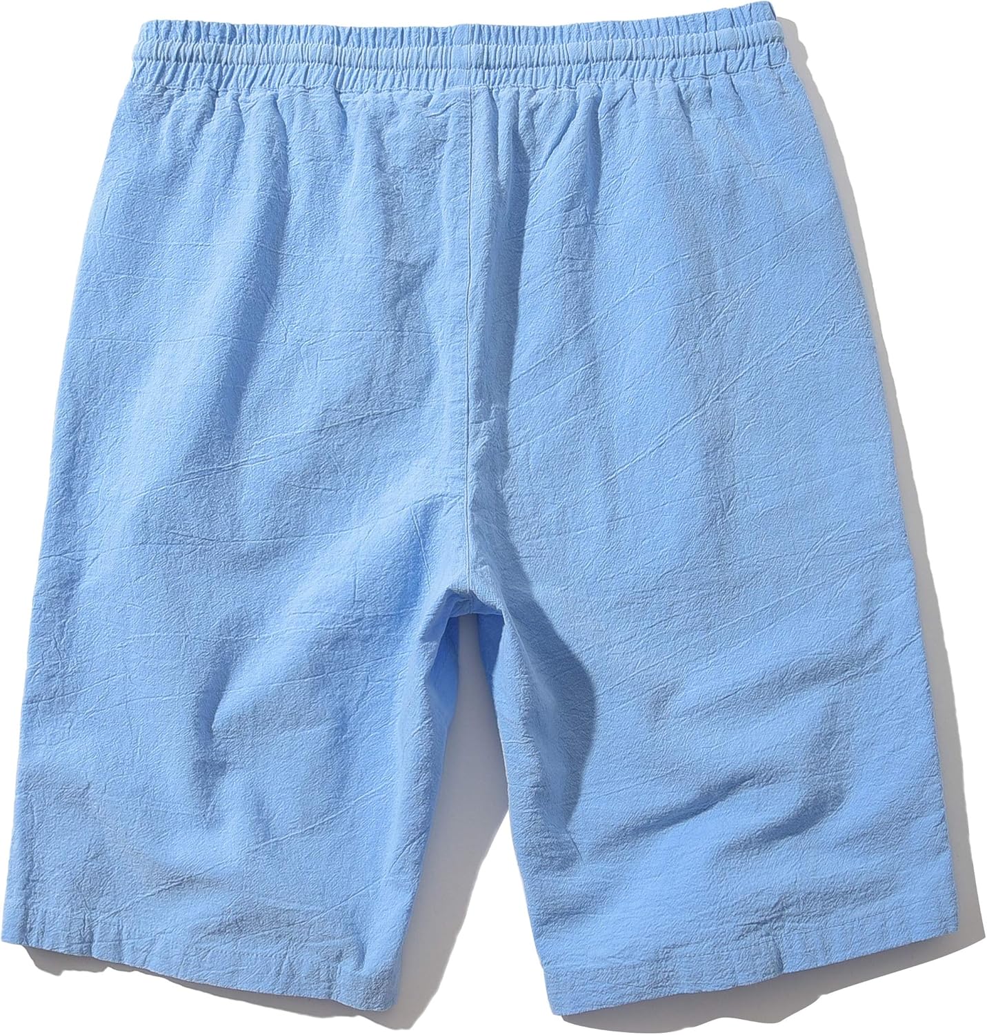 Men's Linen Casual Classic Fit Inseam Elastic Waist Shorts with Drawstring - Picture 28 of 68