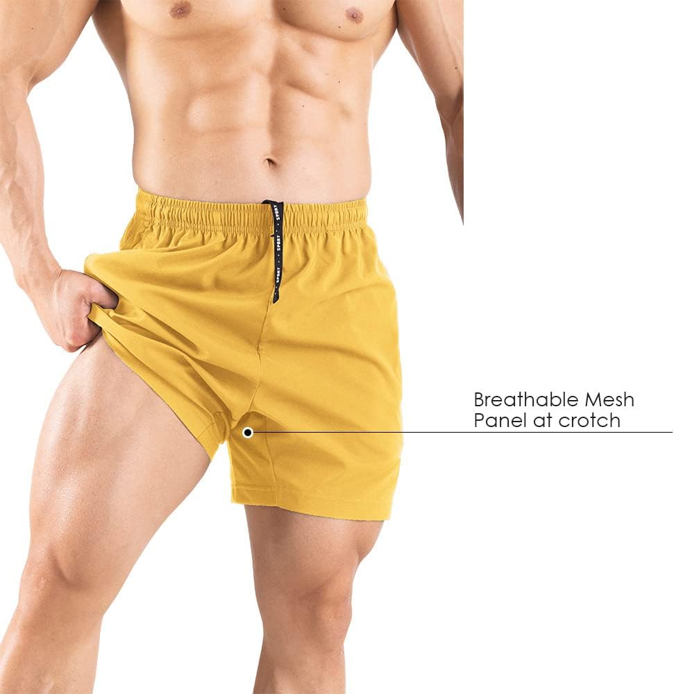 Men's 5" Running Shorts 2 Pack Quick Dry Athletic Workout Gym Shorts with Zipper - Picture 38 of 57
