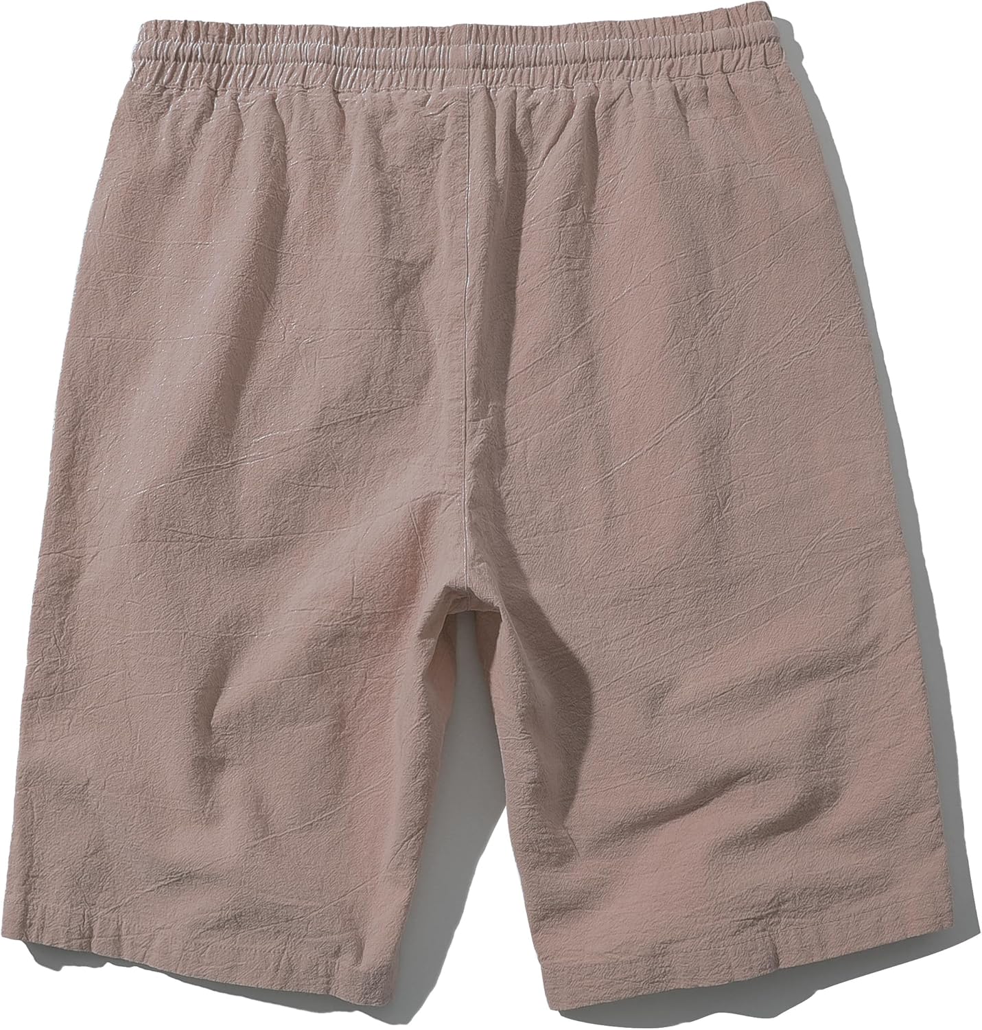 Men's Linen Casual Classic Fit Inseam Elastic Waist Shorts with Drawstring - Picture 50 of 68