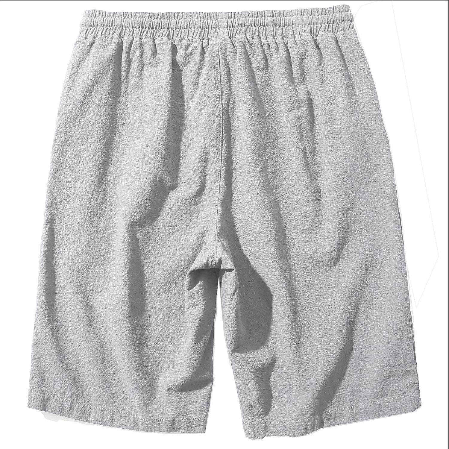 Men's Linen Casual Classic Fit Inseam Elastic Waist Shorts with Drawstring - Picture 64 of 68