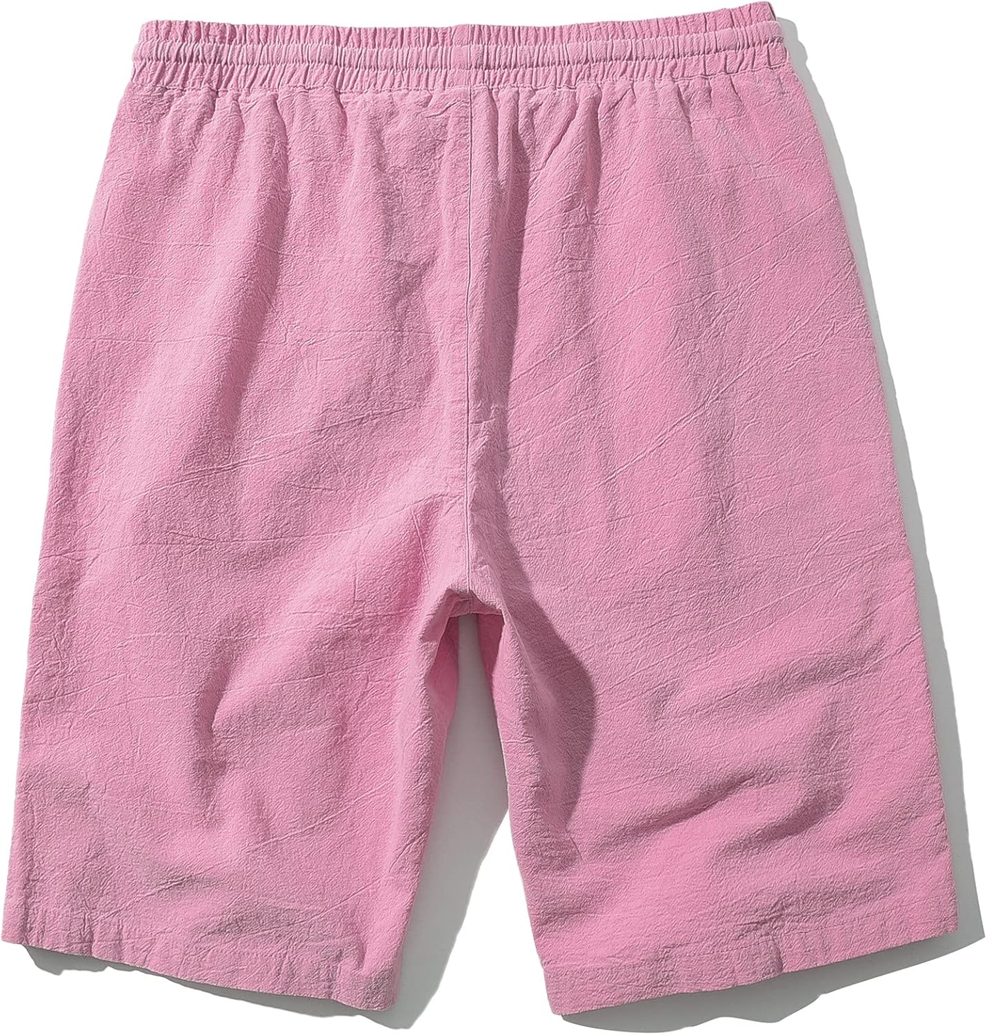 Men's Linen Casual Classic Fit Inseam Elastic Waist Shorts with Drawstring - Picture 66 of 68