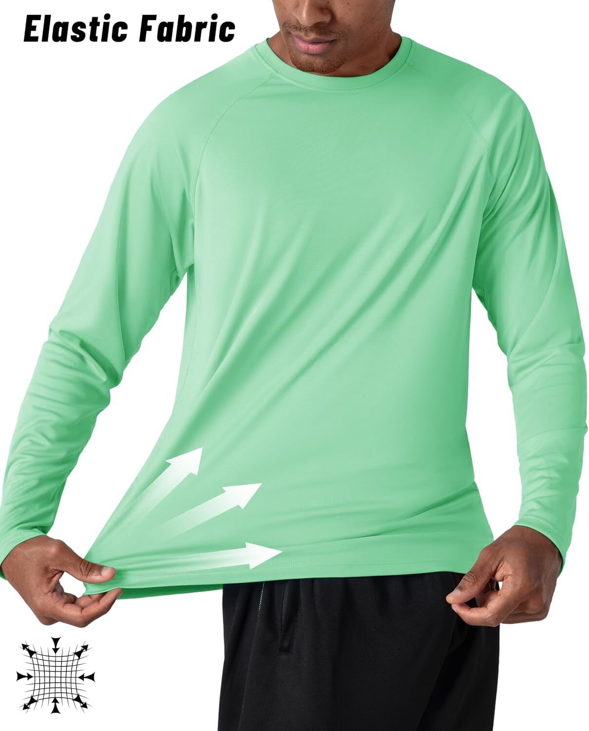 Men's UPF 50+ Sun Protection Rash Guard �C Quick Dry Shirt for Fishing Hiking - Picture 126 of 230
