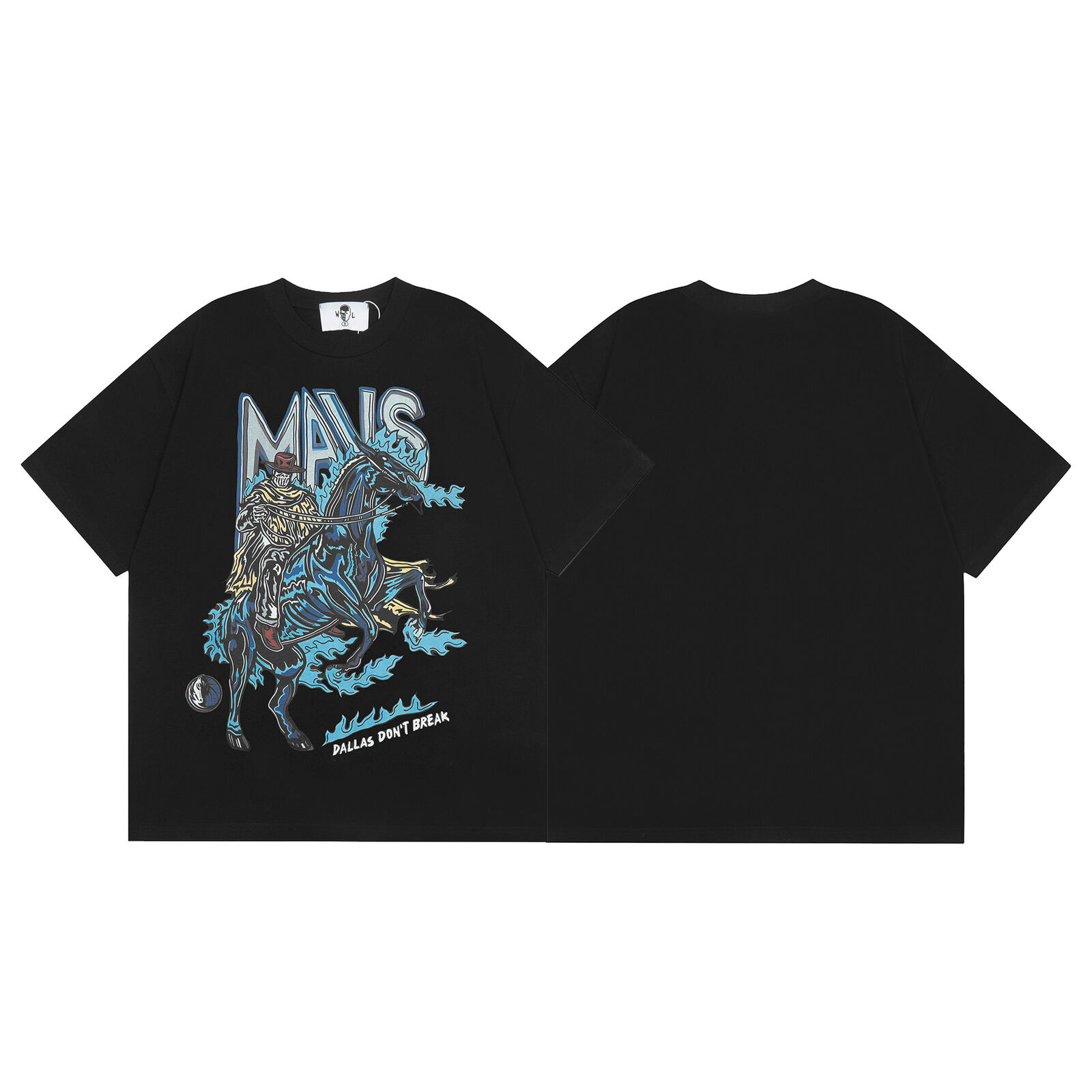 Unisex lockeres lässiges Hip-Hop Buchstaben bedruckt Rundhals Kurzarm T-Shirt - Bild 12 von 47