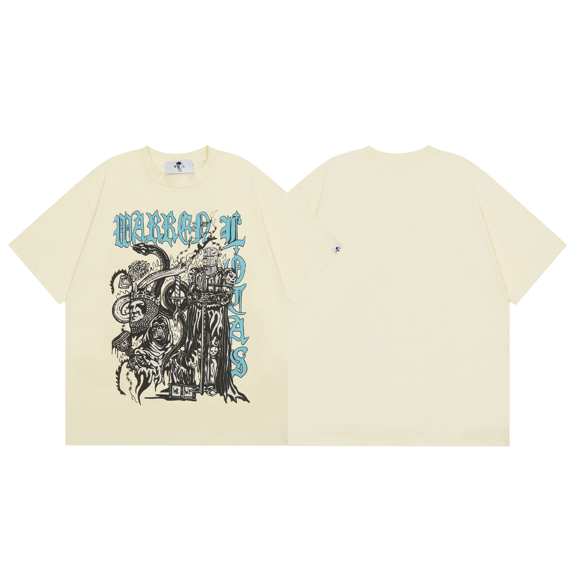 Unisex lockeres lässiges Hip-Hop Buchstaben bedruckt Rundhals Kurzarm T-Shirt - Bild 26 von 47