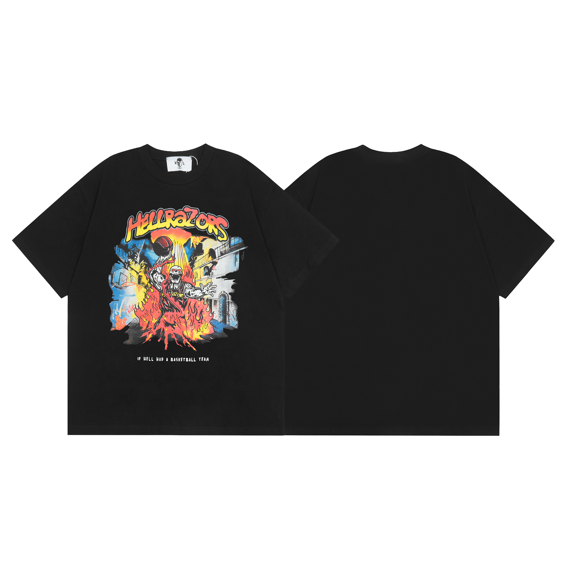 Unisex Loose Casual Hip-Hop Letter Printed Round Neck Short Sleeve T-Shirt - Imagen 27 de 47