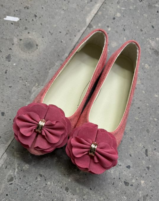 Womens Casual Ballet Flats Boat Shoes Slip Loafers Round Toe Flower Pumps - Picture 20 of 26