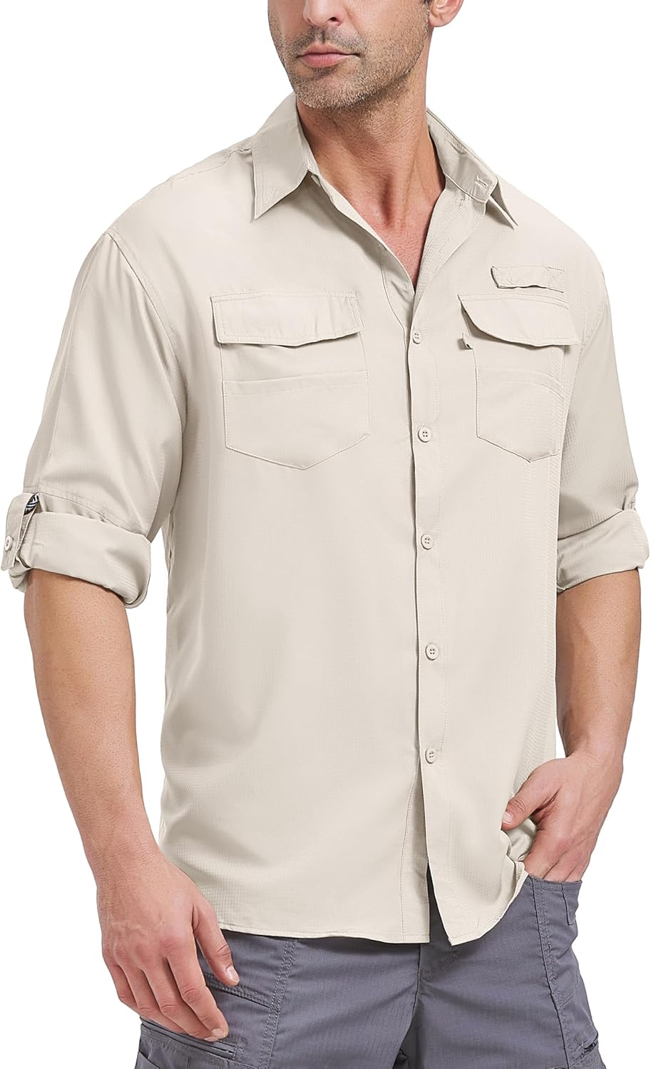 Camisas de pesca de manga larga para hombre protección solar UPF 50 UV secado rápido - Imagen 26 de 52