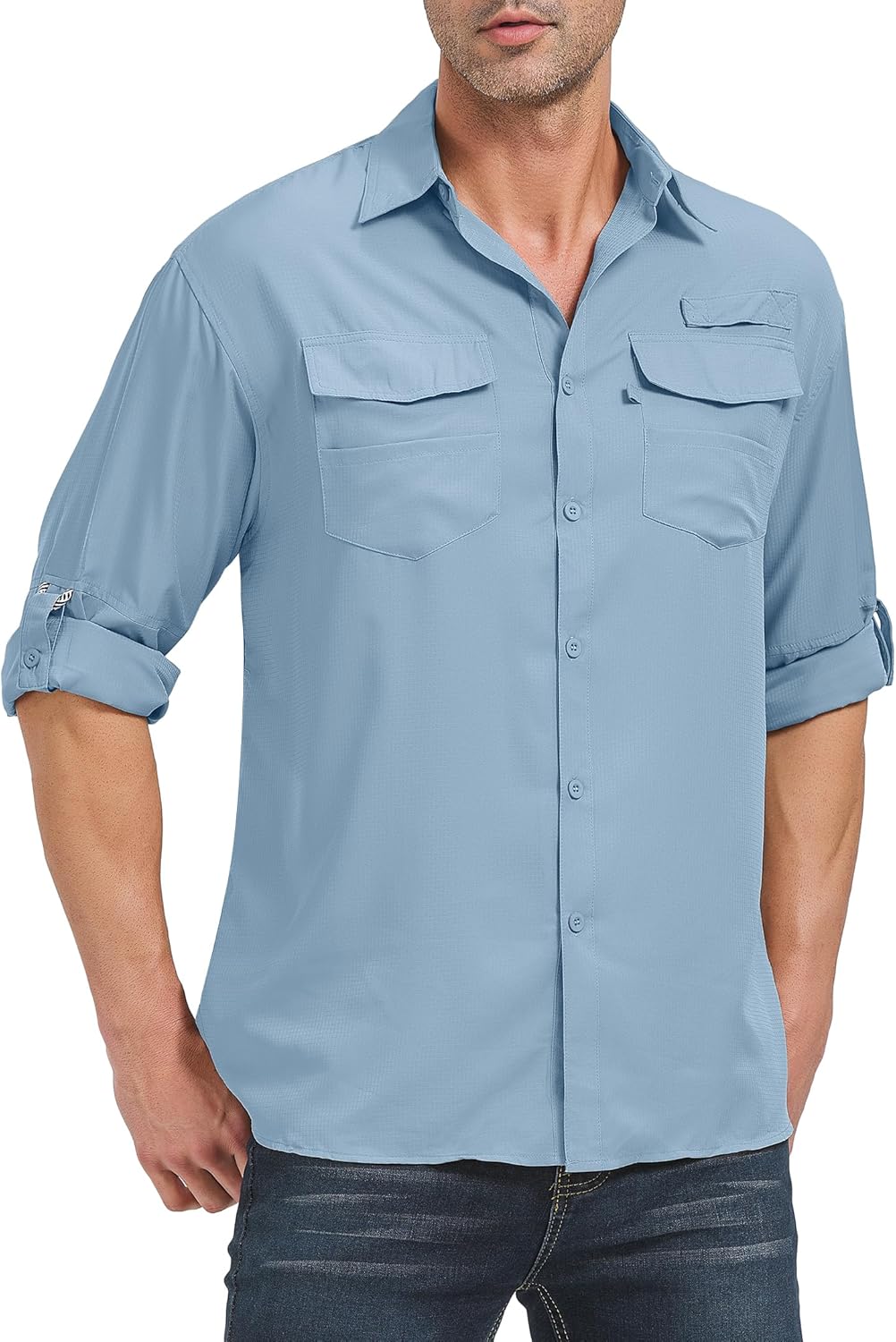 Camisas de pesca de manga larga para hombre protección solar UPF 50 UV secado rápido - Imagen 29 de 52