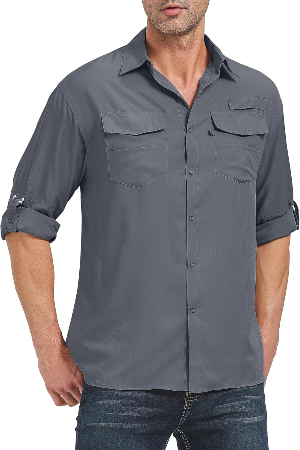Camisas de pesca de manga larga para hombre protección solar UPF 50 UV secado rápido - Imagen 33 de 52