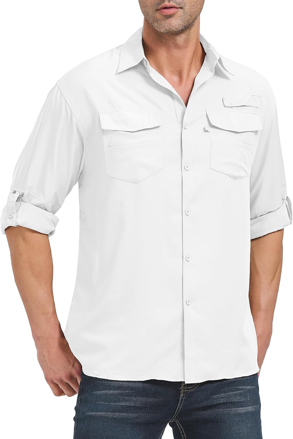 Camisas de pesca de manga larga para hombre protección solar UPF 50 UV secado rápido - Imagen 43 de 52