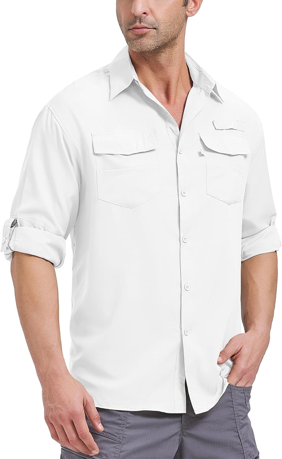 Camisas de pesca de manga larga para hombre protección solar UPF 50 UV secado rápido - Imagen 41 de 52