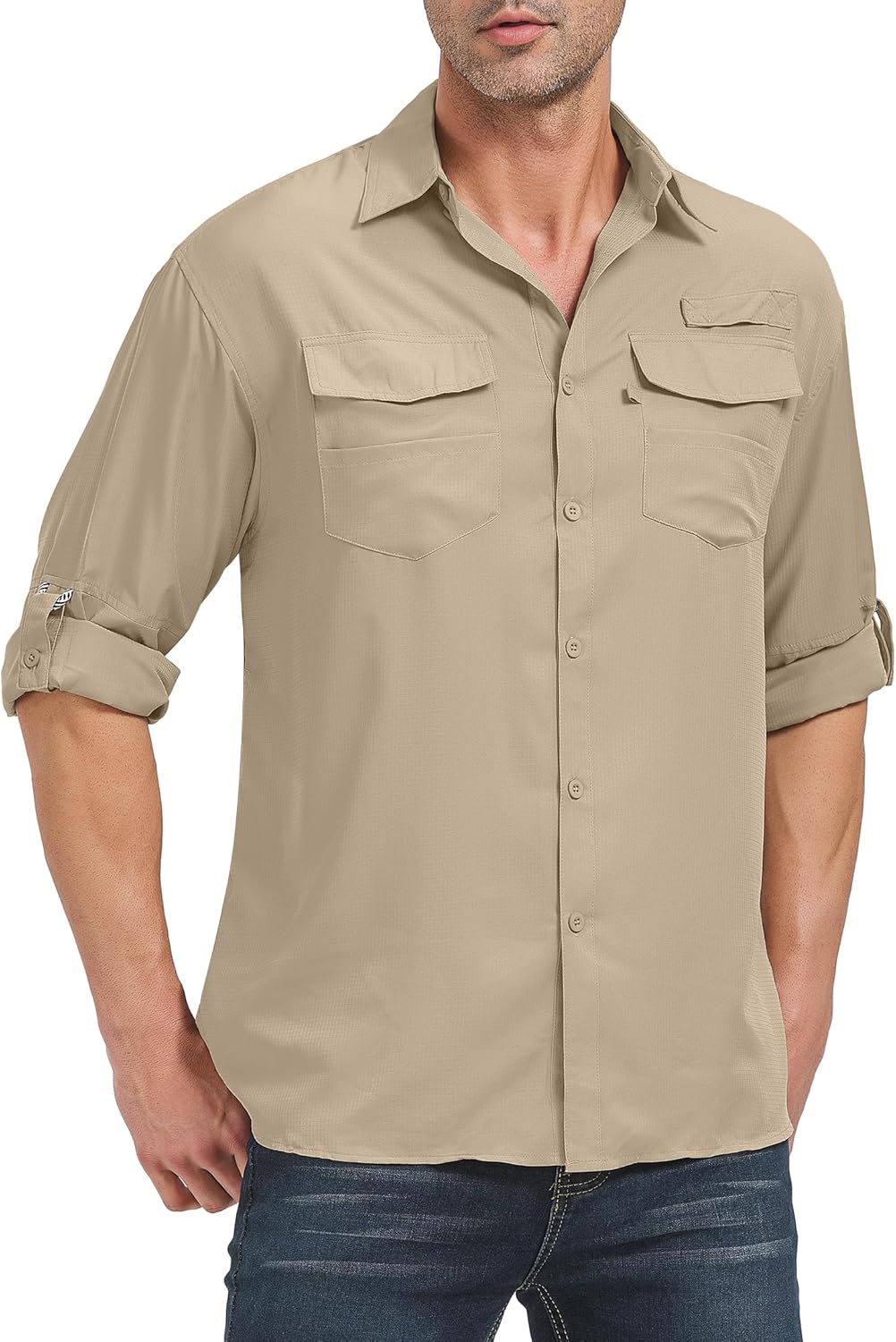 Camisas de pesca de manga larga para hombre protección solar UPF 50 UV secado rápido - Imagen 45 de 52