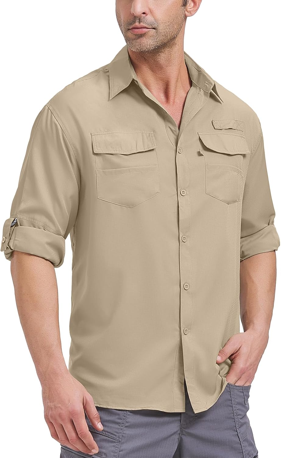 Camisas de pesca de manga larga para hombre protección solar UPF 50 UV secado rápido - Imagen 46 de 52