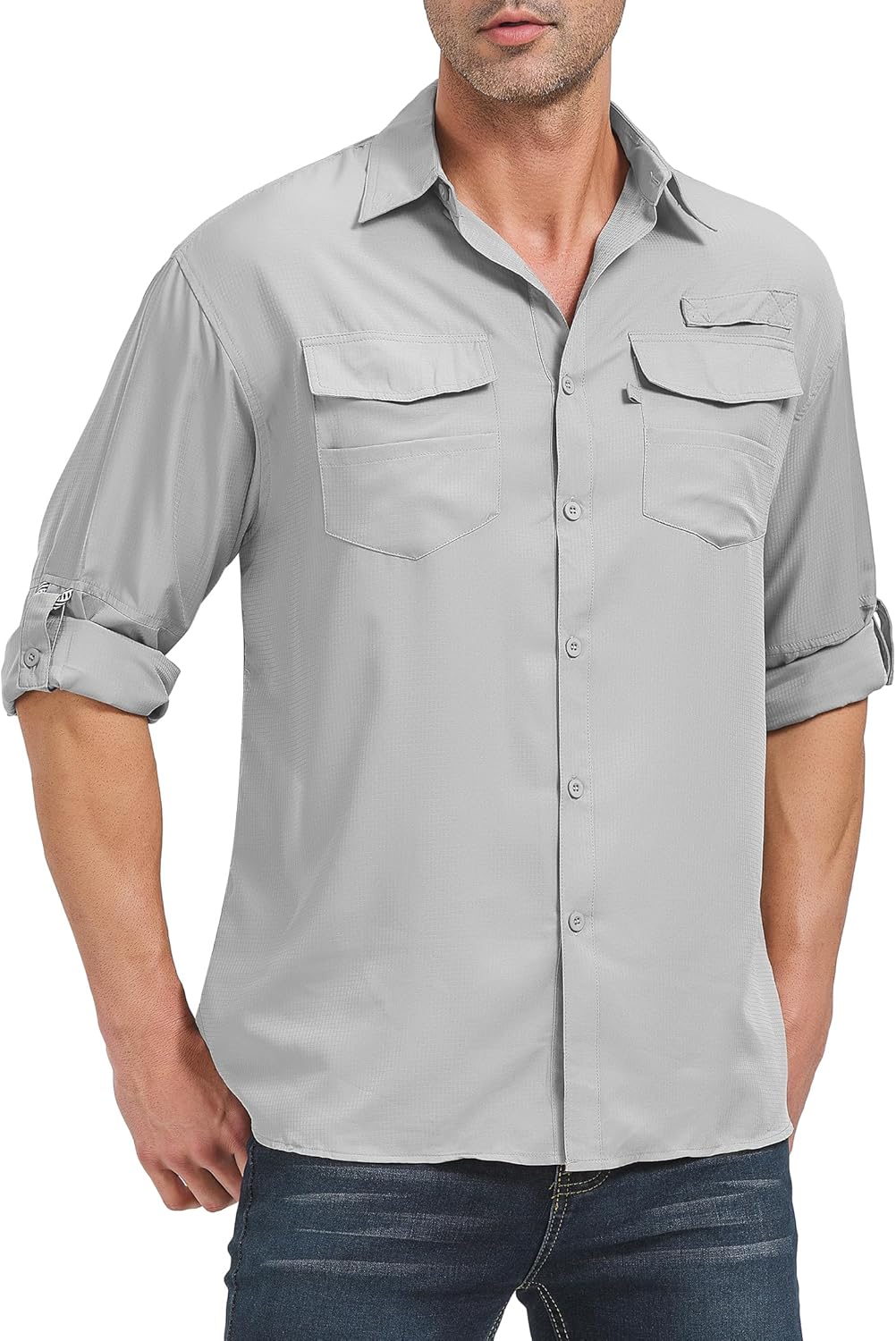 Camisas de pesca de manga larga para hombre protección solar UPF 50 UV secado rápido - Imagen 49 de 52