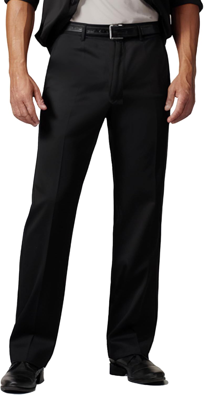 Men’s Cozy Hidden Expandable Waist Dress Pants Premium Stretch Texture