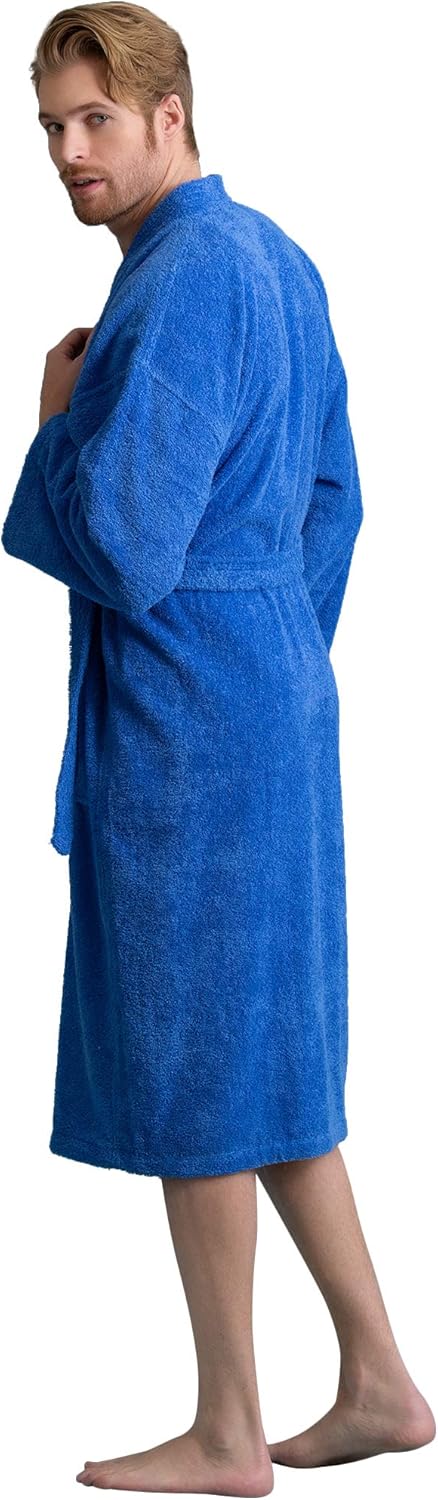 Bata de hombre, albornoz de felpa turca, albornoz de spa kimono 100 % algodón - Imagen 40 de 47