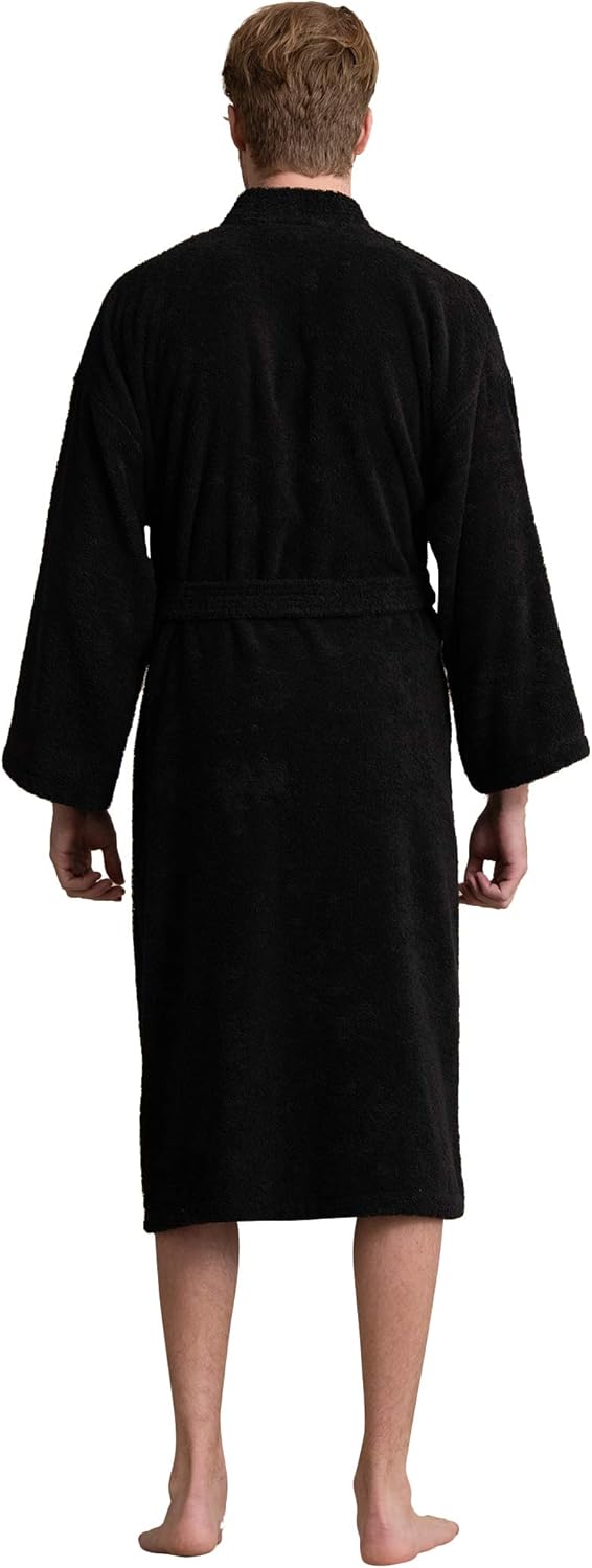 Bata de hombre, albornoz de felpa turca, albornoz de spa kimono 100 % algodón - Imagen 27 de 47