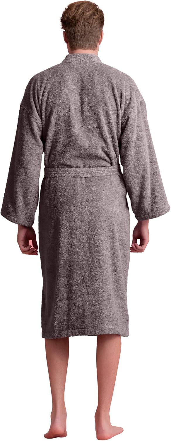 Bata de hombre, albornoz de felpa turca, albornoz de spa kimono 100 % algodón - Imagen 35 de 47