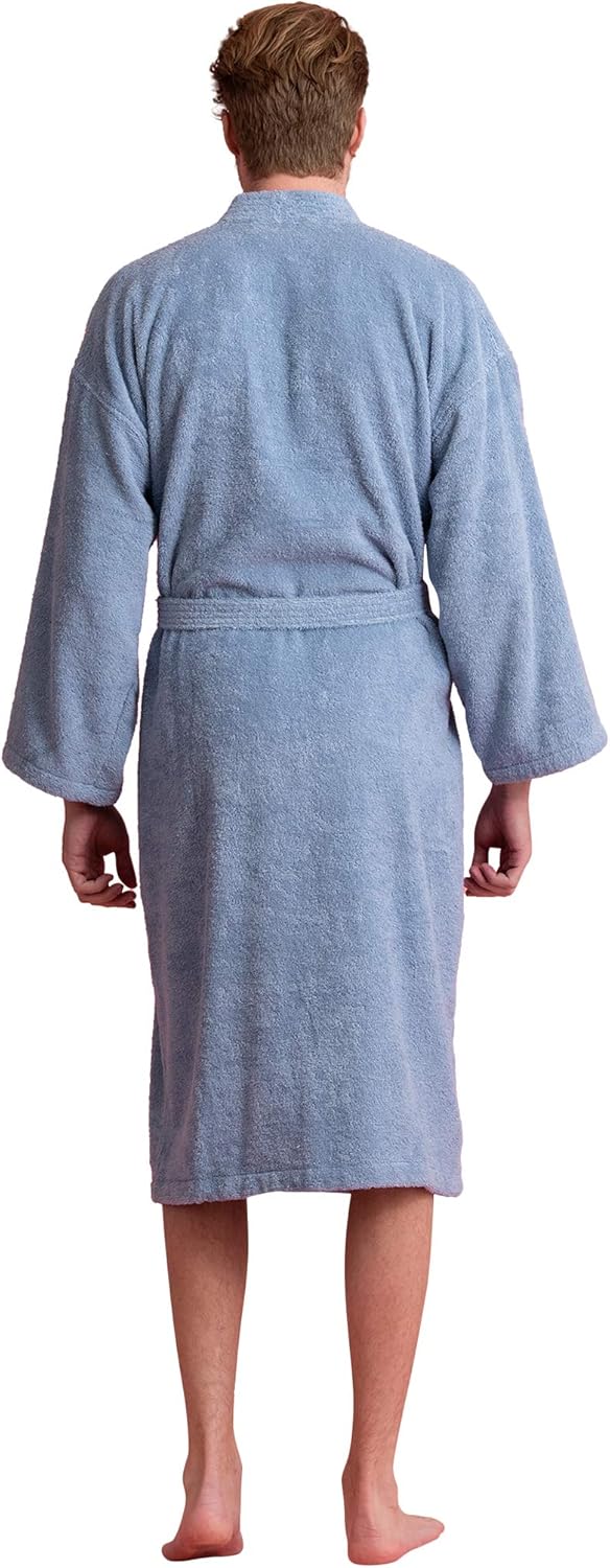 Bata de hombre, albornoz de felpa turca, albornoz de spa kimono 100 % algodón - Imagen 38 de 47