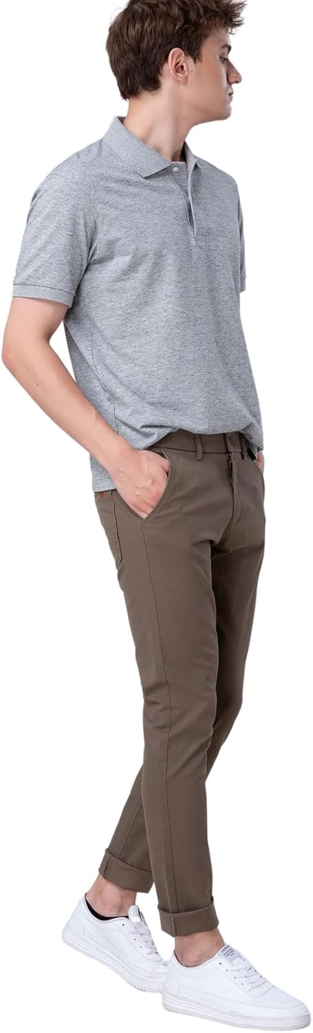 Herren Skinny Stretchig Khaki Hose Farbig Hose Slim Fit Slacks Tape - Bild 25 von 68