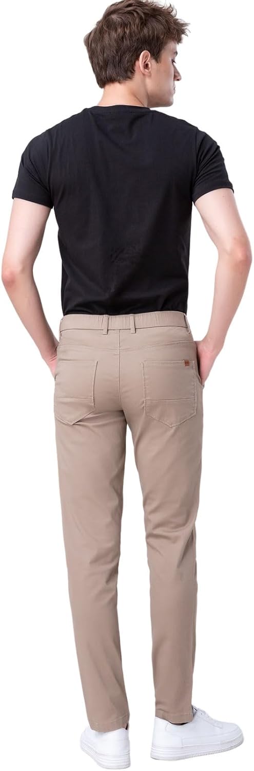 Herren Skinny Stretchig Khaki Hose Farbig Hose Slim Fit Slacks Tape - Bild 28 von 68