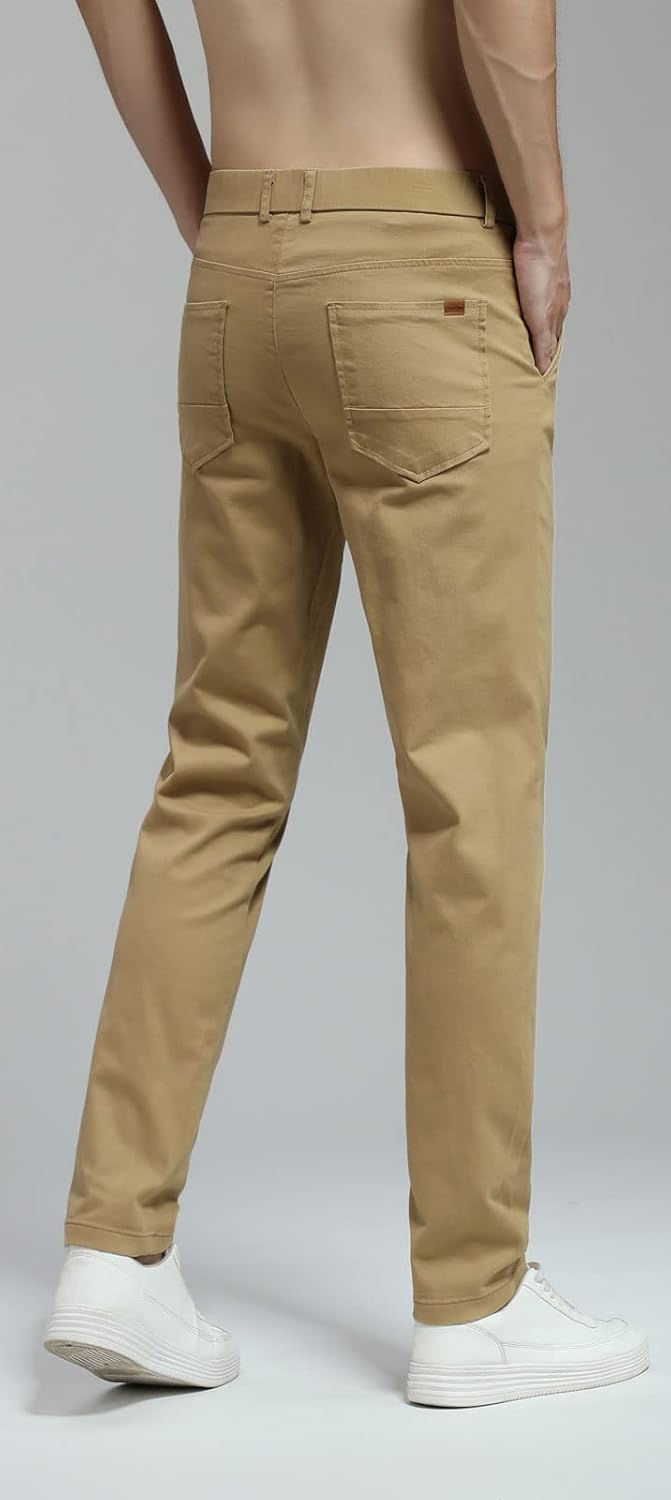 Herren Skinny Stretchig Khaki Hose Farbig Hose Slim Fit Slacks Tape - Bild 41 von 68