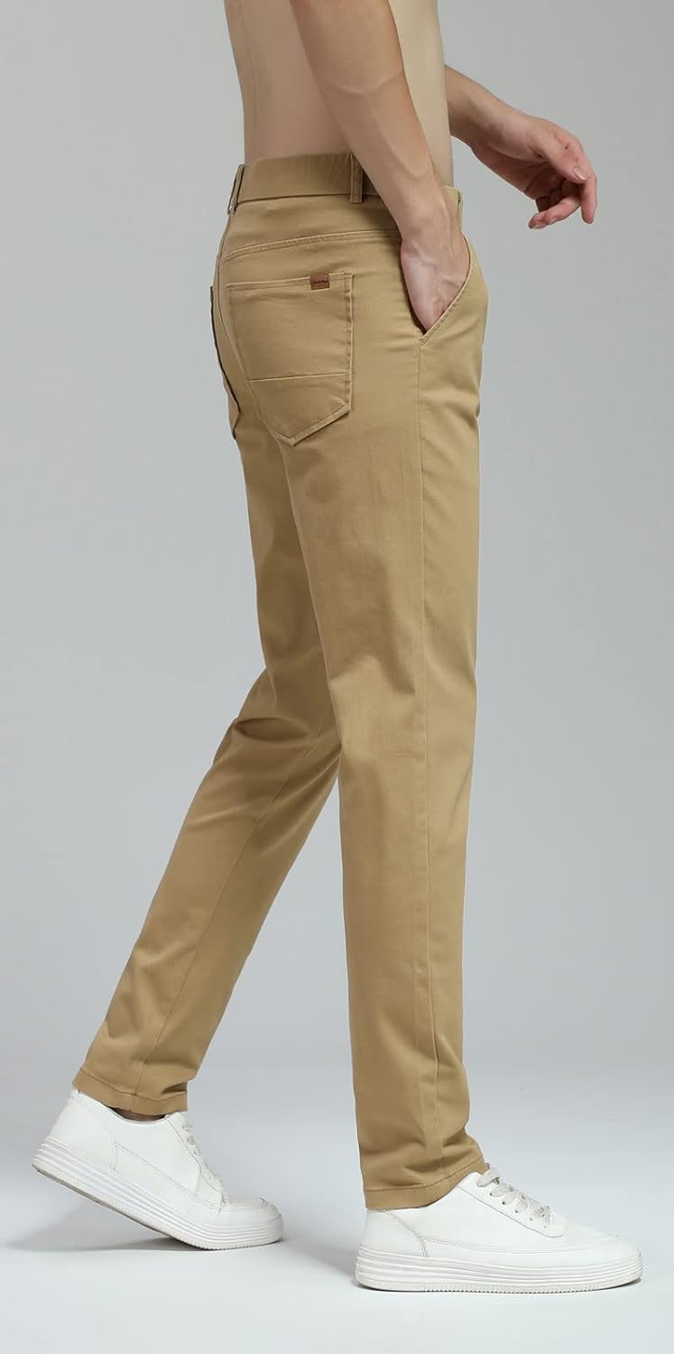 Herren Skinny Stretchig Khaki Hose Farbig Hose Slim Fit Slacks Tape - Bild 42 von 68