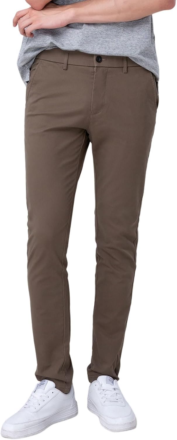 Herren Skinny Stretchig Khaki Hose Farbig Hose Slim Fit Slacks Tape - Bild 23 von 68