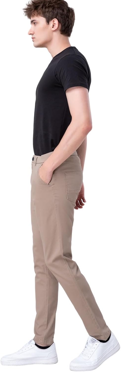 Herren Skinny Stretchig Khaki Hose Farbig Hose Slim Fit Slacks Tape - Bild 29 von 68