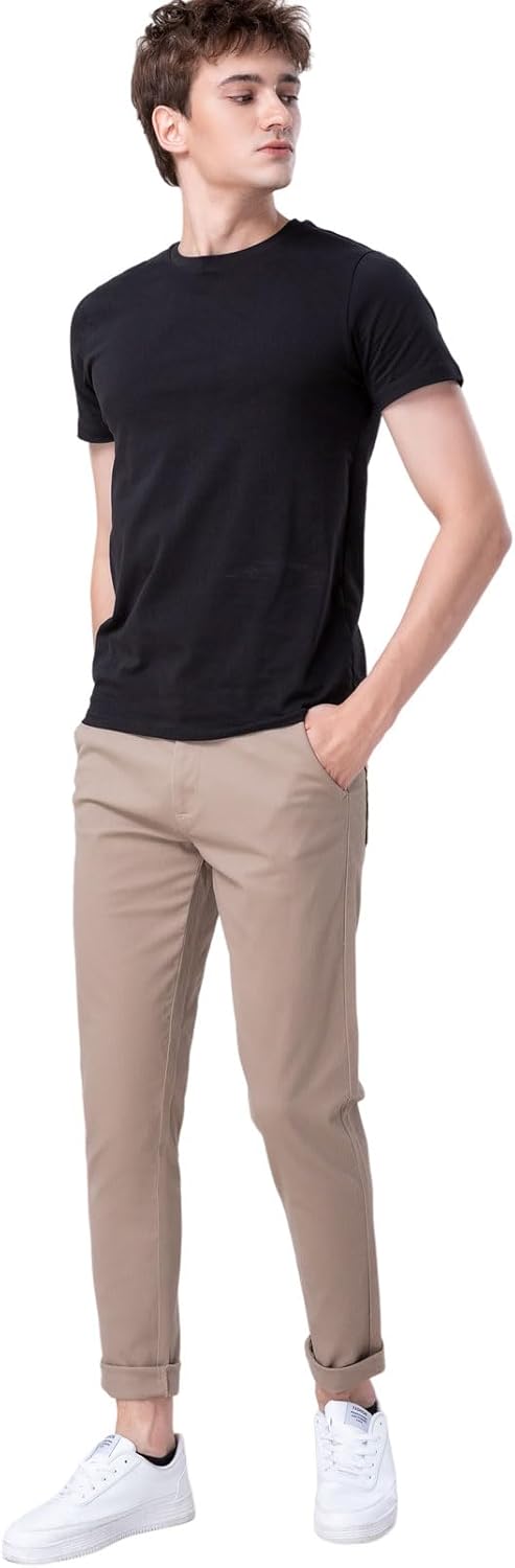 Herren Skinny Stretchig Khaki Hose Farbig Hose Slim Fit Slacks Tape - Bild 30 von 68