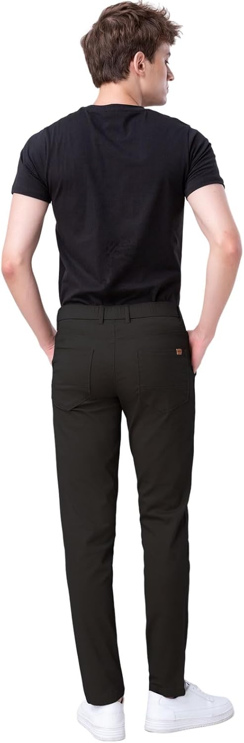 Herren Skinny Stretchig Khaki Hose Farbig Hose Slim Fit Slacks Tape - Bild 32 von 68