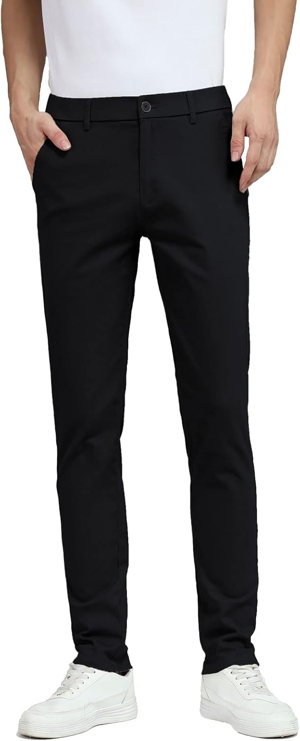 Herren Skinny Stretchig Khaki Hose Farbig Hose Slim Fit Slacks Tape - Bild 34 von 68