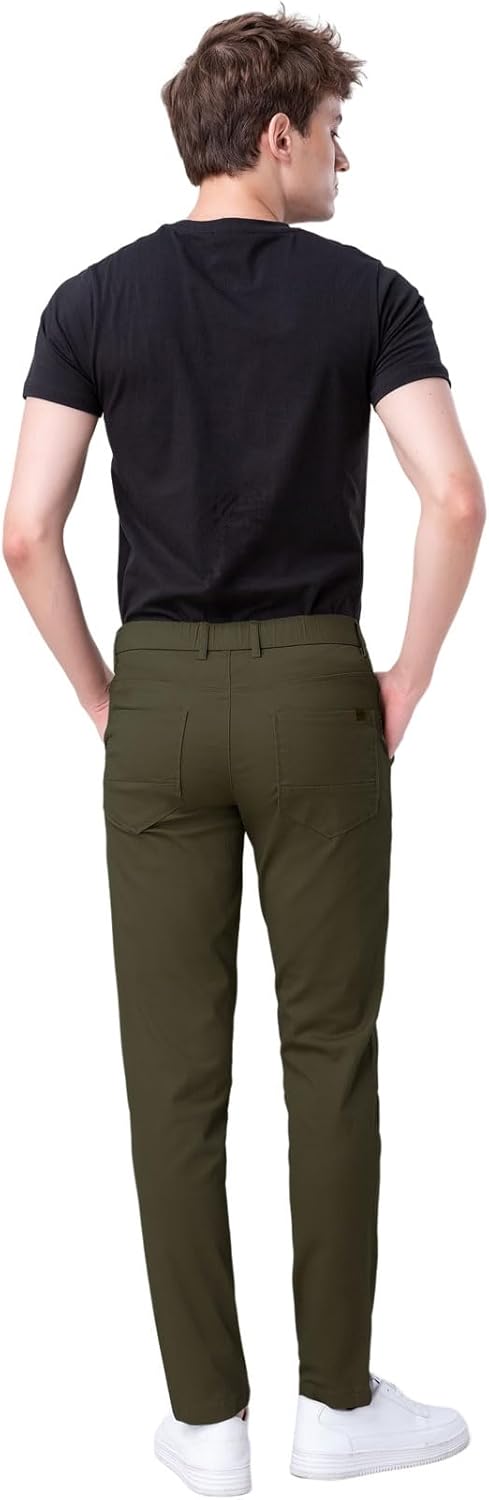 Herren Skinny Stretchig Khaki Hose Farbig Hose Slim Fit Slacks Tape - Bild 36 von 68
