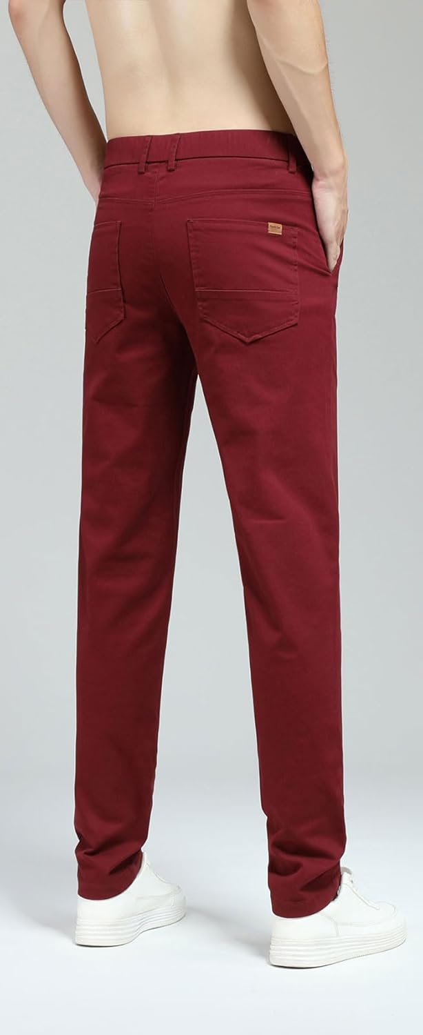 Herren Skinny Stretchig Khaki Hose Farbig Hose Slim Fit Slacks Tape - Bild 44 von 68