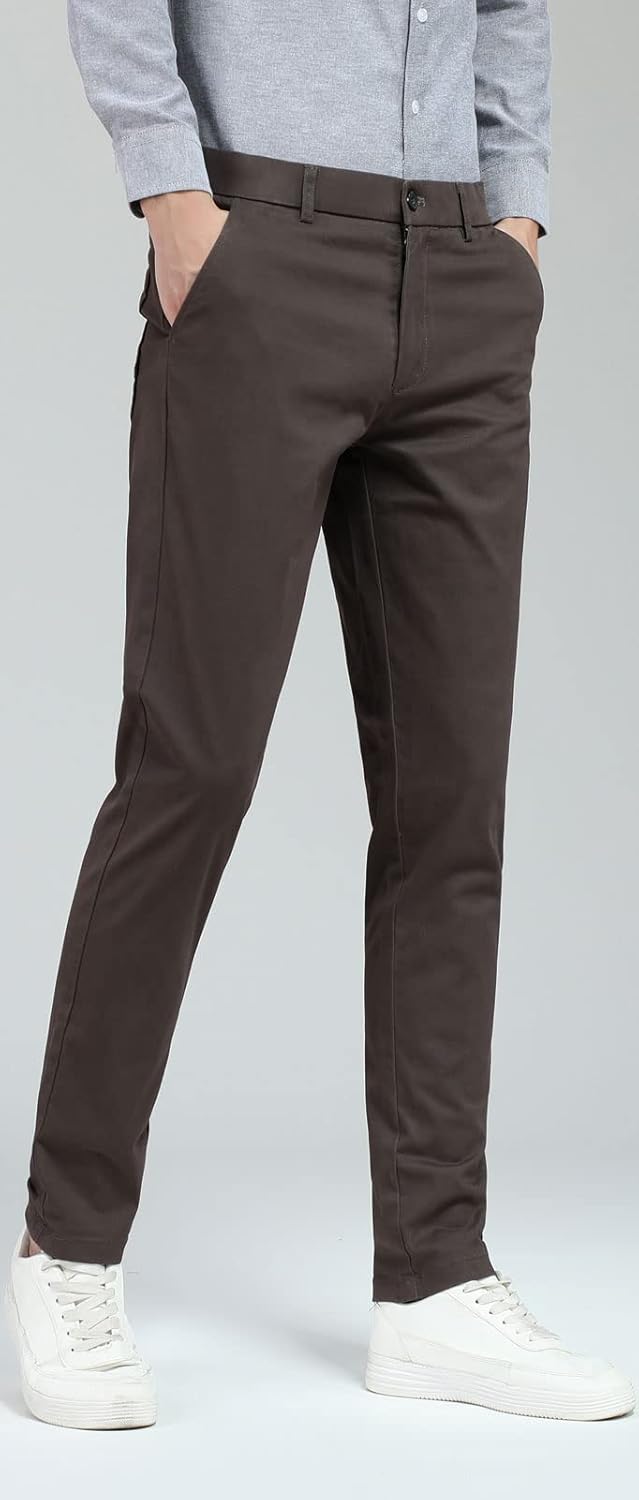 Herren Skinny Stretchig Khaki Hose Farbig Hose Slim Fit Slacks Tape - Bild 48 von 68