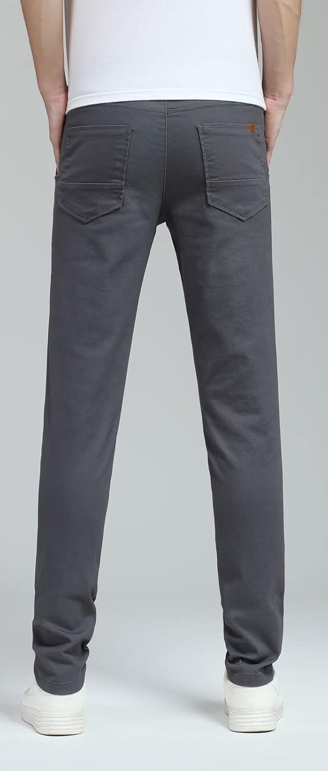 Herren Skinny Stretchig Khaki Hose Farbig Hose Slim Fit Slacks Tape - Bild 56 von 68