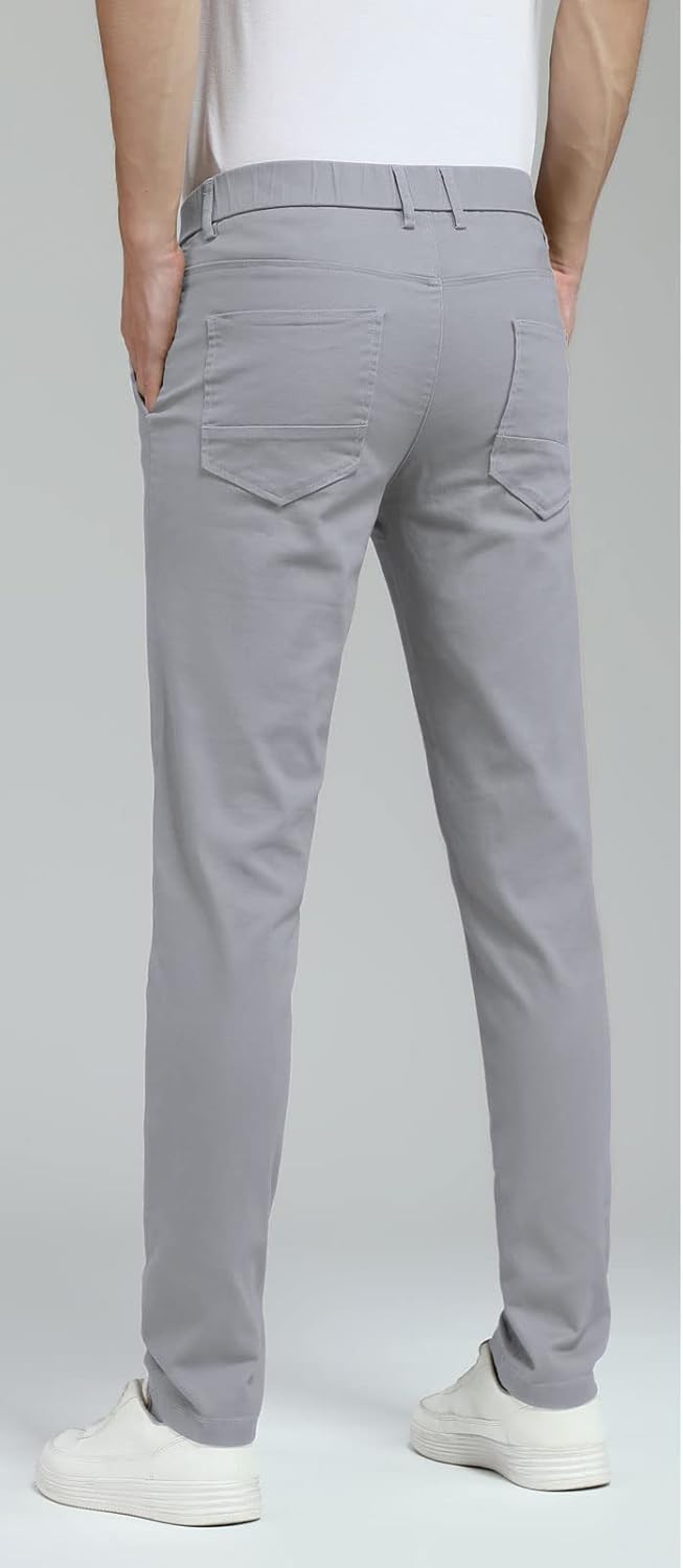 Herren Skinny Stretchig Khaki Hose Farbig Hose Slim Fit Slacks Tape - Bild 60 von 68