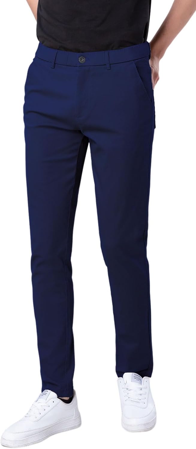 Herren Skinny Stretchig Khaki Hose Farbig Hose Slim Fit Slacks Tape - Bild 61 von 68