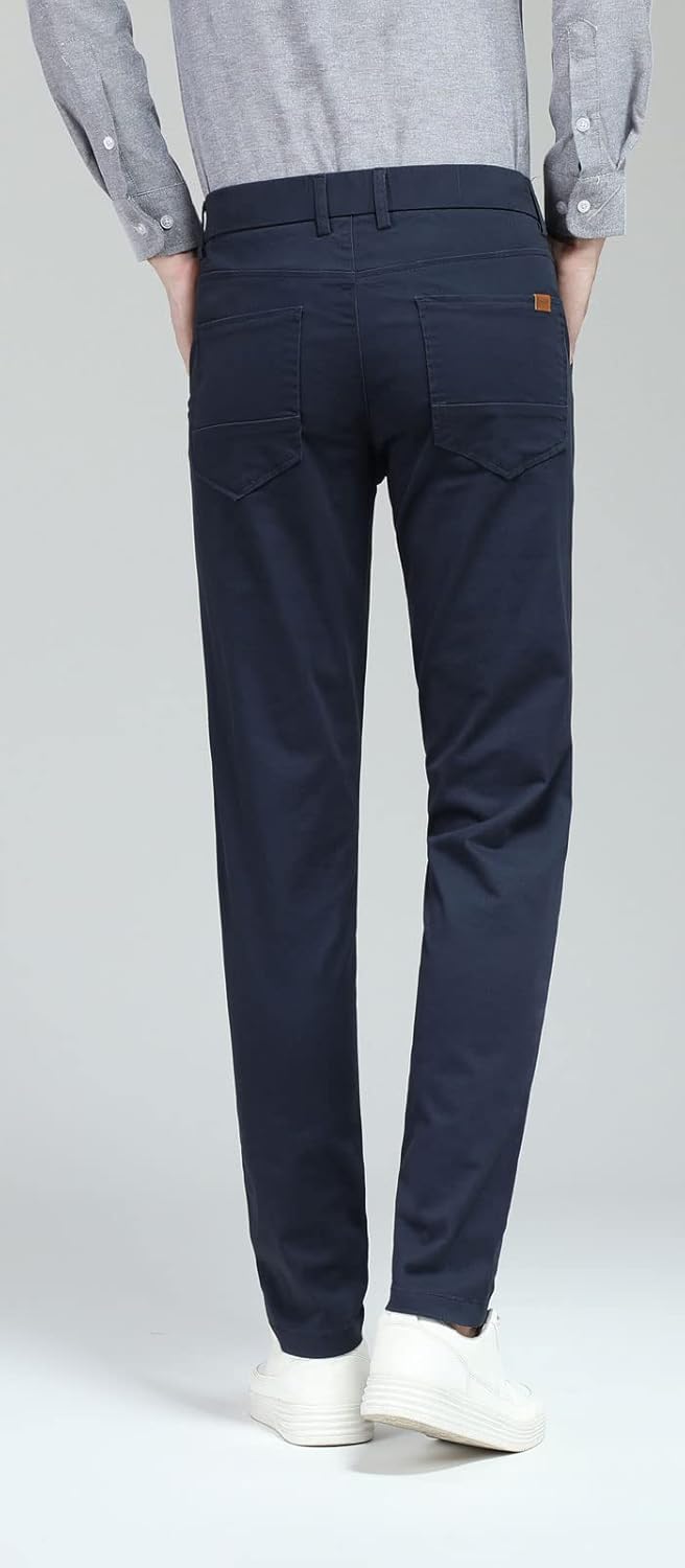 Herren Skinny Stretchig Khaki Hose Farbig Hose Slim Fit Slacks Tape - Bild 62 von 68