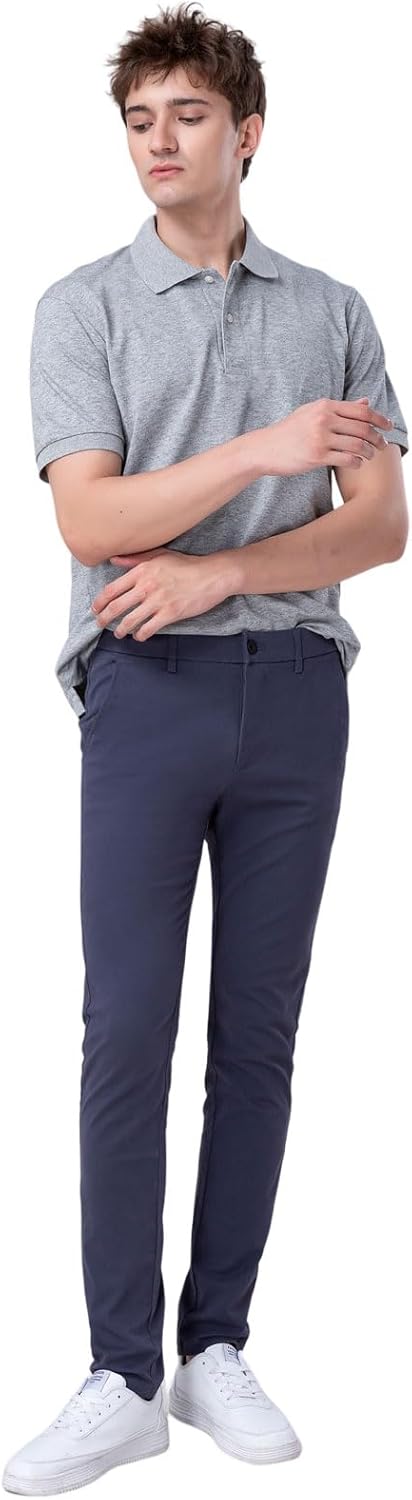 Herren Skinny Stretchig Khaki Hose Farbig Hose Slim Fit Slacks Tape - Bild 67 von 68